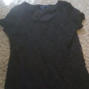 Chadwick's black floral top, size medium